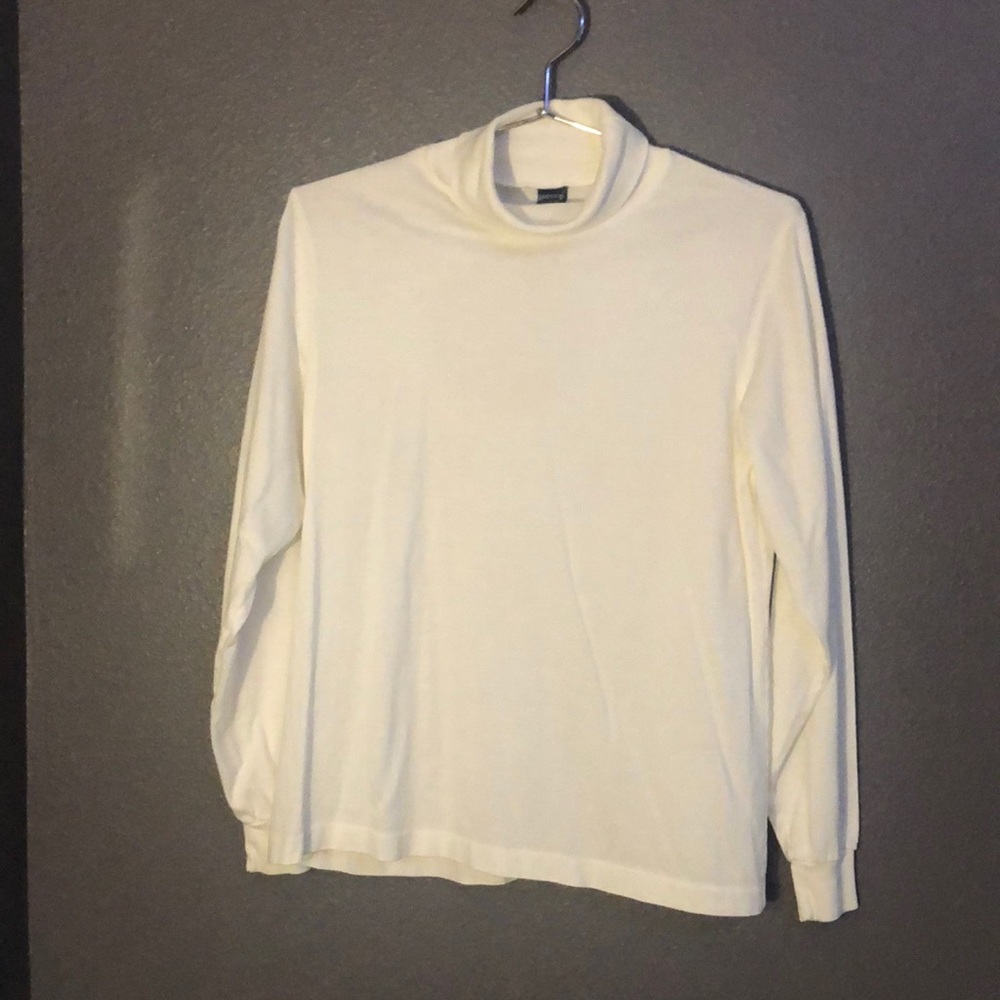Land’s End Women’s White Long Sleeve Turtleneck